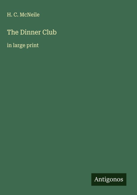 The Dinner Club: in large print
