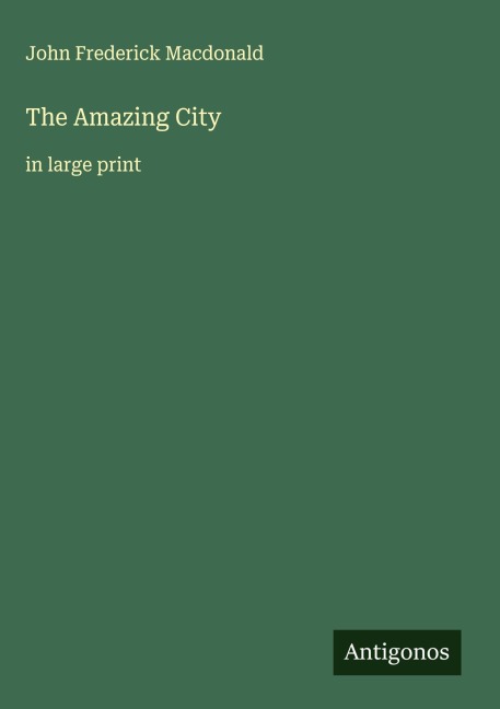 The Amazing City: in large print