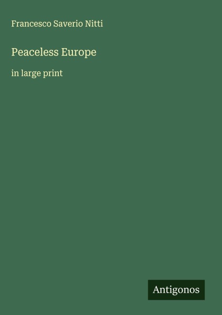 Peaceless Europe: in large print