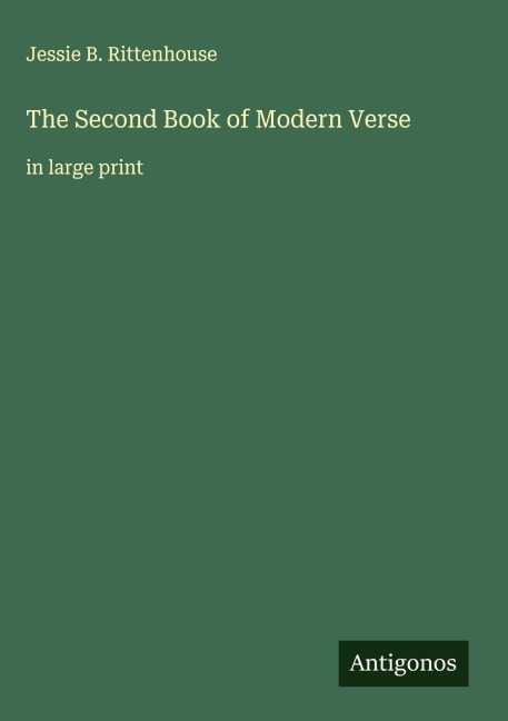 The Second Book of Modern Verse: in large print
