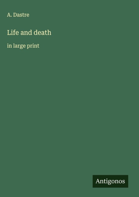 Life and death: in large print