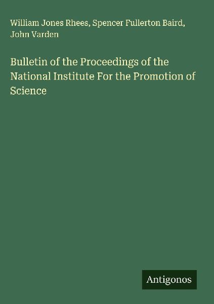 Bulletin of the Proceedings of the National Institute For the Promotion of Science