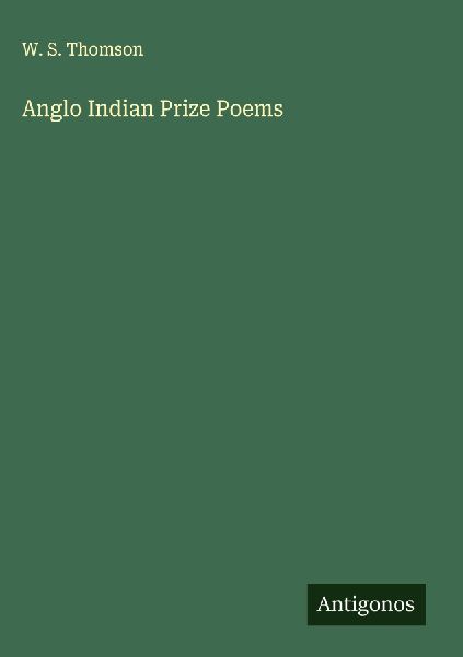 Anglo Indian Prize Poems
