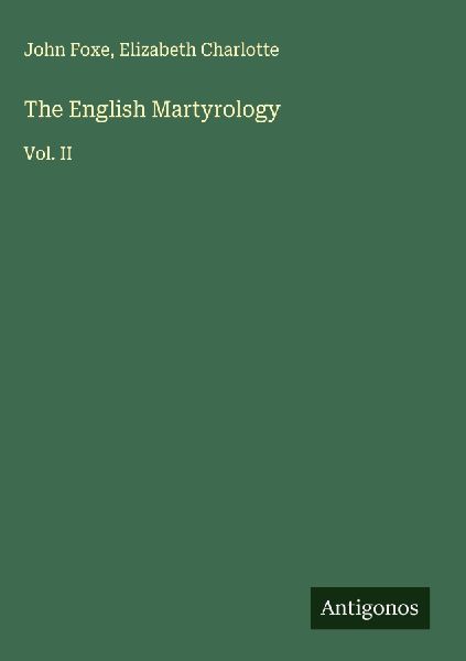 The English Martyrology: Vol. II