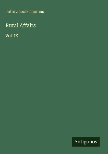 Rural Affairs: Vol. IX
