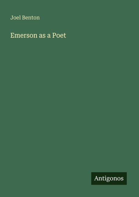 Emerson as a Poet