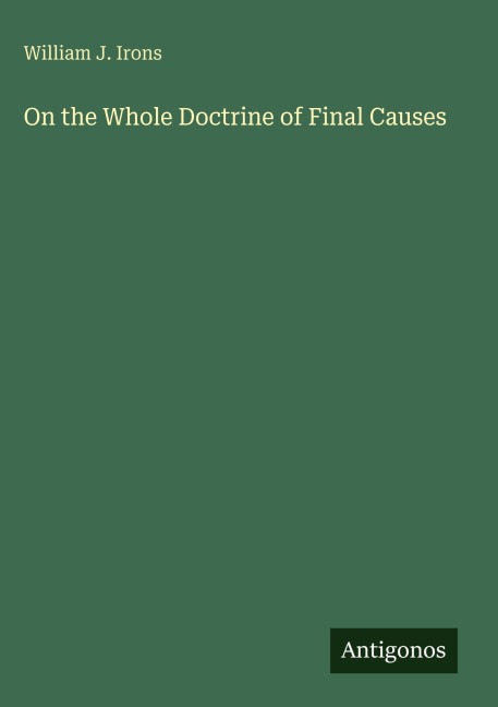 On the Whole Doctrine of Final Causes