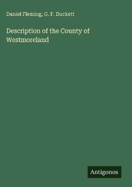 Description of the County of Westmoreland