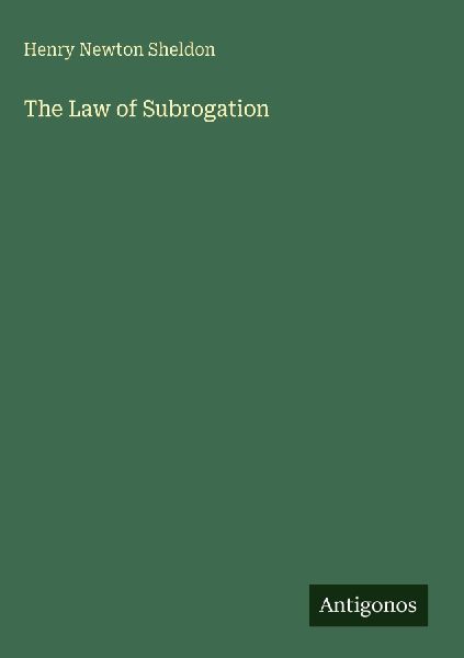 The Law of Subrogation