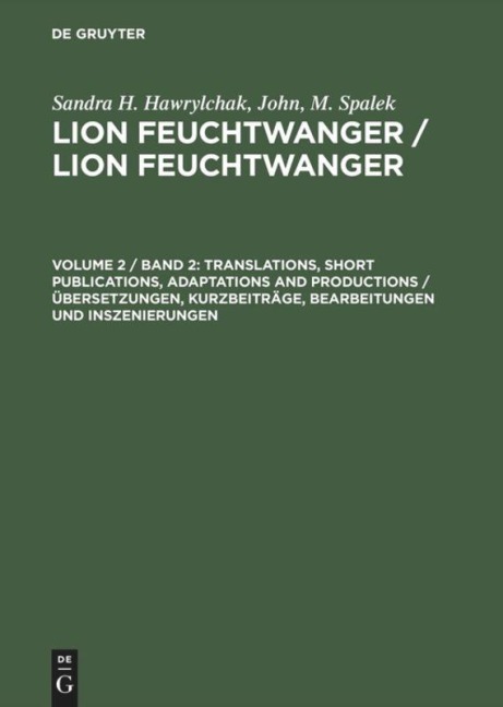 Translations, Short Publications, Adaptations and Productions