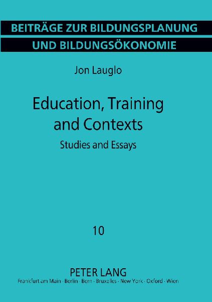 Education, Training and Contexts: Studies and Essays