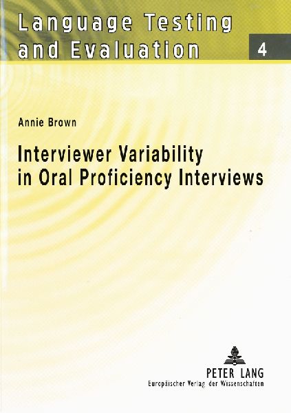 Interviewer Variability in Oral Proficiency Interviews