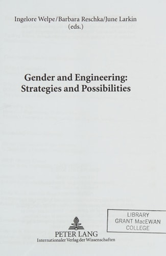 Gender and Engineering: Strategies and Possibilities (Angewandte Genderforschung / Gender Research Applied)