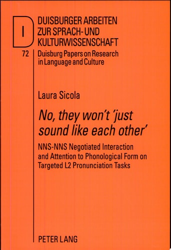 No, They Won't "just Sound Like Each Other" NNS-NNS Negotiated Interaction and Attention to Phonological Form on Targeted L2 Pronunciation Tasks