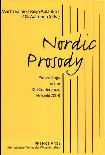 Nordic Prosody Proceedings of the Xth Conference, Helsinki 2008