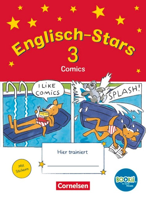 Englisch-Stars - BOOKii-Ausgabe - 3. Schuljahr. Comics. Übungsheft mit Lösungen: Übungsheft. Mit Lösungen