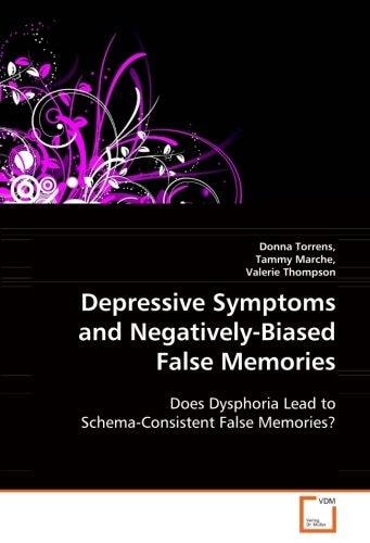Depressive Symptoms and Negatively-Biased False Memories: Does Dysphoria Lead to Schema-Consistent False Memories?