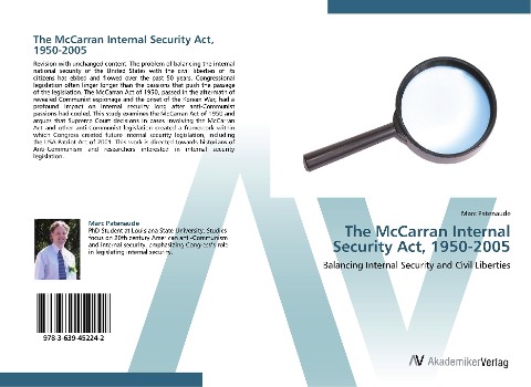 The McCarran Internal Security Act, 1950-2005: Balancing Internal Security and Civil Liberties