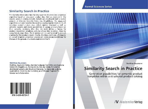 Similarity Search in Practice: Generation possibilities for semantic product templates within a structured product catalog