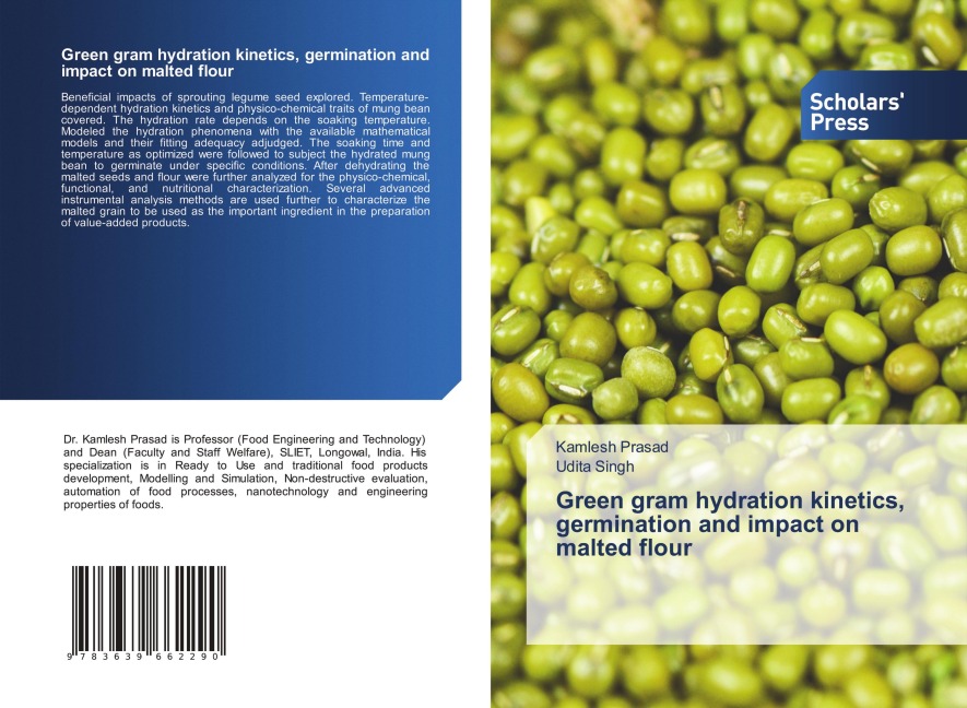 Green gram hydration kinetics, germination and impact on malted flour