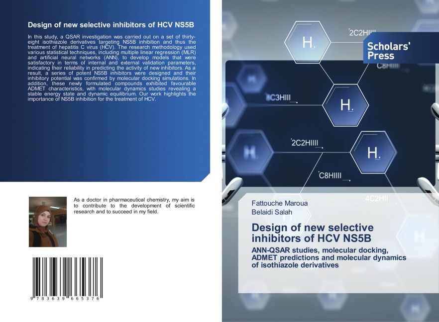 Design of new selective inhibitors of HCV NS5B: ANN-QSAR studies, molecular docking, ADMET predictions and molecular dynamics of isothiazole derivatives