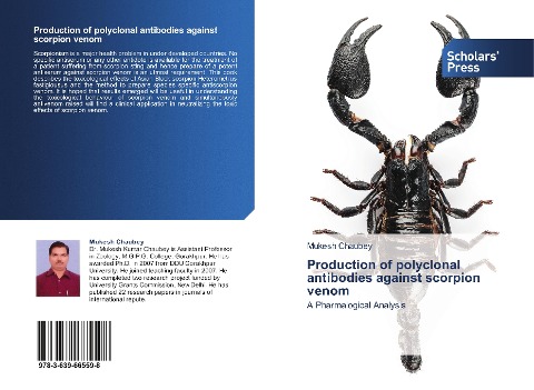 Production of polyclonal antibodies against scorpion venom: A Pharmalogical Analysis