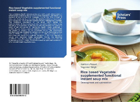 Rice based Vegetable supplemented functional instant soup mix: Development and optimization