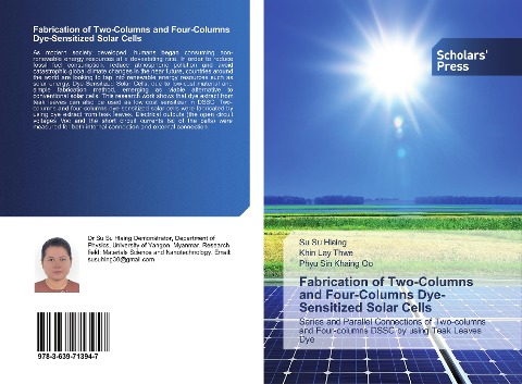 Fabrication of Two-Columns and Four-Columns Dye-Sensitized Solar Cells: Series and Parallel Connections of Two-columns and Four-columns DSSC by using Teak Leaves Dye