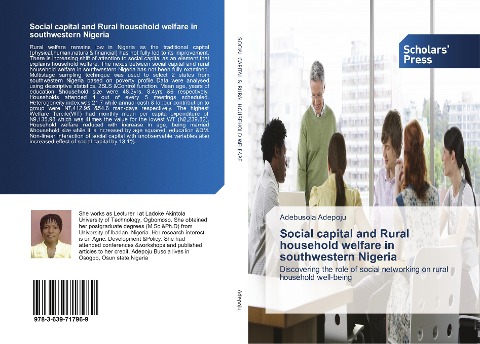 Social capital and Rural household welfare in southwestern Nigeria: Discovering the role of social networking on rural household well-being