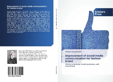 Improvement of social media communication for fashion brand: Aiming to increase brand awareness and involvement