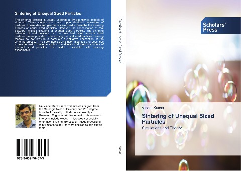 Sintering of Unequal Sized Particles: Simulations and Theory