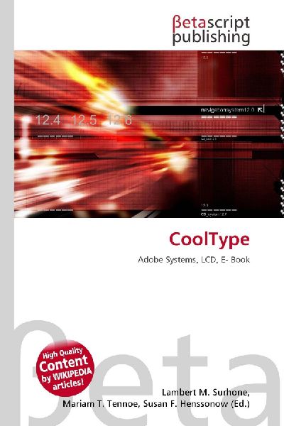 CoolType: Adobe Systems, LCD, E- Book