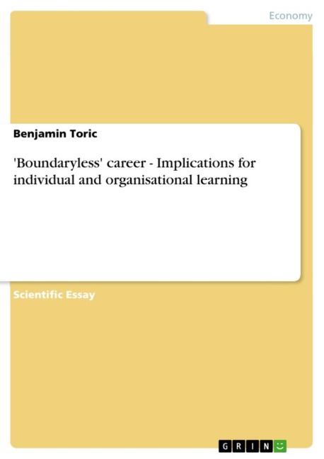 Boundaryless career - Implications for individual and organisational learning