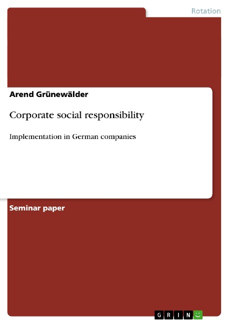 Corporate social responsibility: Implementation in German companies