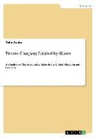 Private Company Limited by Shares: An Analysis of Tax Accounting Rules in the United Kingdom and Germany