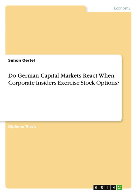 Do German Capital Markets React When Corporate Insiders Exercise Stock Options?