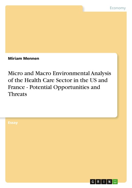 Micro and Macro Environmental Analysis of the Health Care Sector in the US and France  - Potential Opportunities and Threats