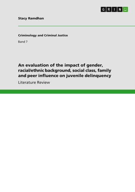 An evaluation of the impact of gender, racial/ethnic background, social class, family and peer influence on juvenile delinquency