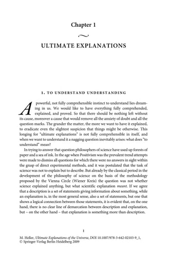 Ultimate Explanations of the Universe