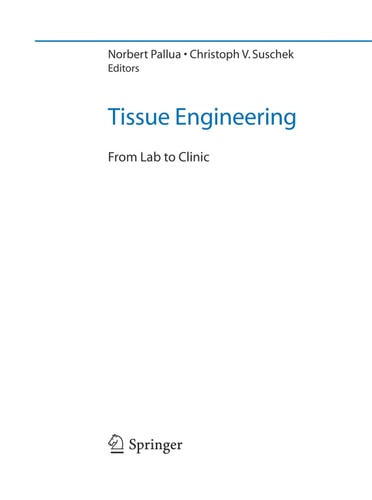 Tissue Engineering From Lab to Clinic