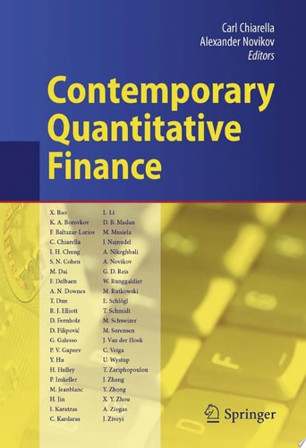 Contemporary Quantitative Finance Essays in Honour of Eckhard Platen