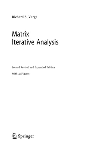 Matrix Iterative Analysis