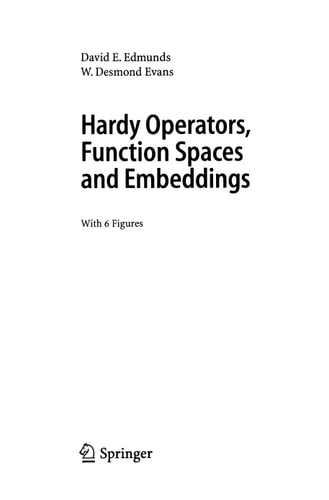 Hardy Operators, Function Spaces and Embeddings