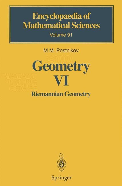 Geometry VI: Riemannian Geometry