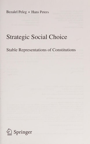 Strategic Social Choice Stable Representations of Constitutions