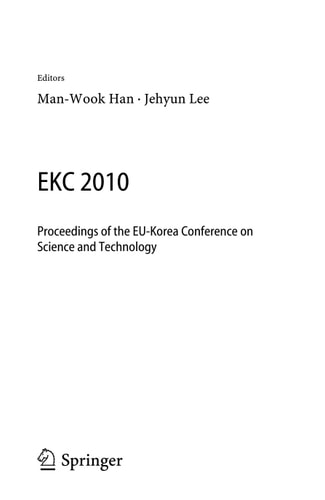 EKC2010 Proceedings of the EU-Korea Conference on Science and Technology