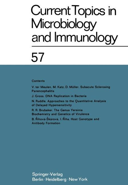 Current Topics in Microbiology and Immunology: Ergebnisse der Mikrobiologie und Immunitätsforschung Volume 57