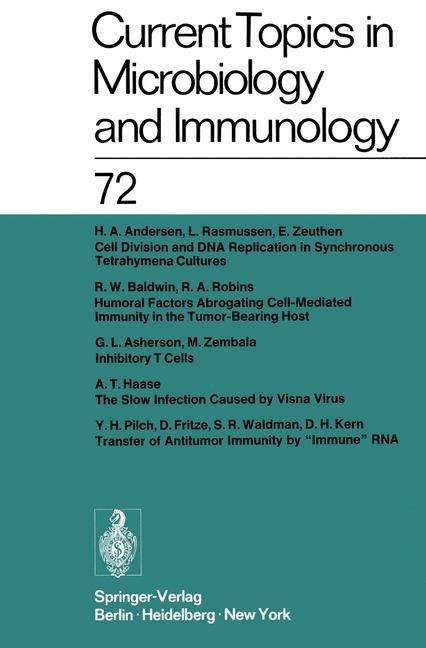 Current Topics in Microbiology and Immunology / Ergebnisse der Mikrobiologie und Immunitätsforschung: Volume 72