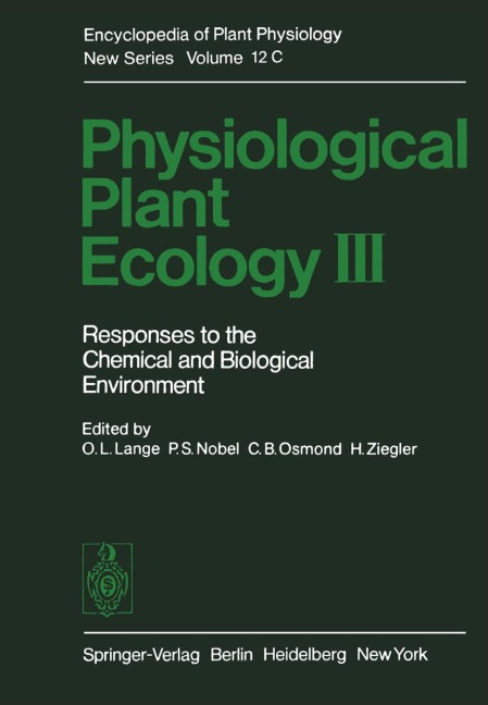 Physiological Plant Ecology III: Responses to the Chemical and Biological Environment