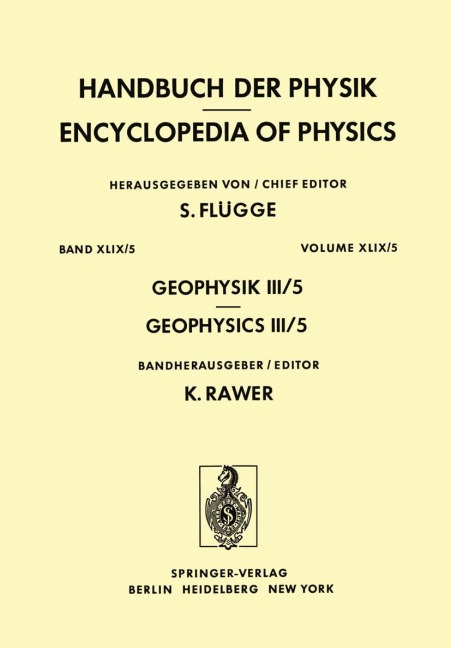 Geophysik III / Geophysics III: Teil V / Part V
